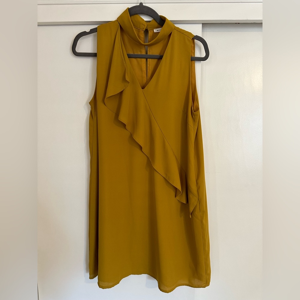 Symphony Large Ruffle High Neck Dress